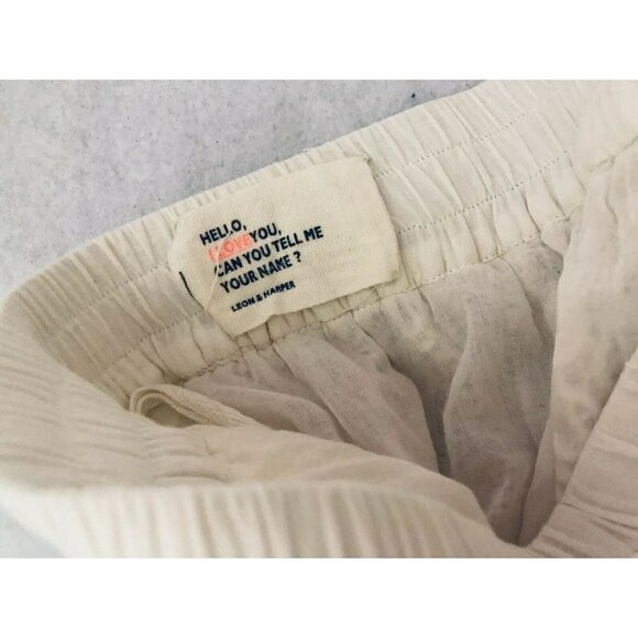 Leon & Harper Womens Size 4 Crochet Lace A Line Midi Skirt Ivory White Boho - Picture 5 of 6